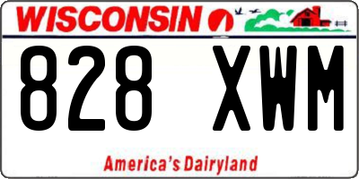 WI license plate 828XWM