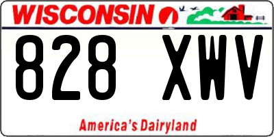 WI license plate 828XWV