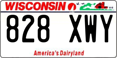 WI license plate 828XWY
