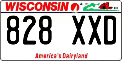 WI license plate 828XXD