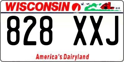 WI license plate 828XXJ