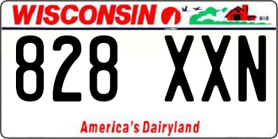 WI license plate 828XXN