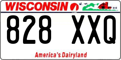 WI license plate 828XXQ