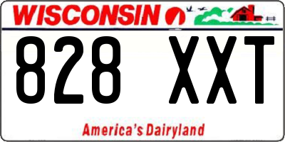 WI license plate 828XXT