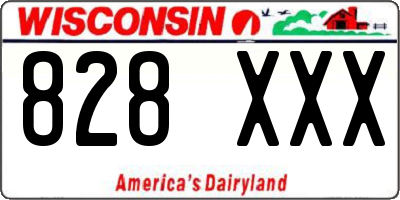 WI license plate 828XXX