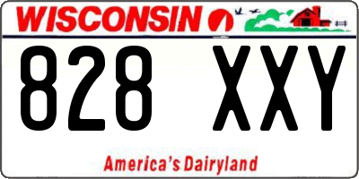 WI license plate 828XXY