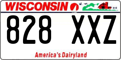 WI license plate 828XXZ