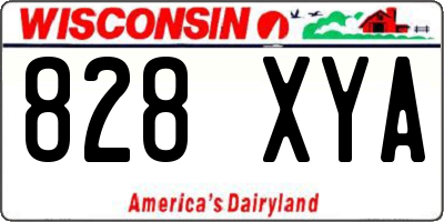 WI license plate 828XYA