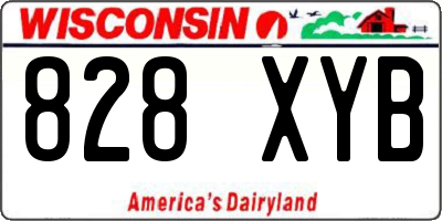 WI license plate 828XYB