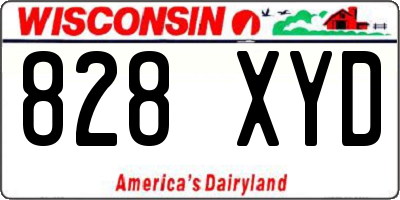 WI license plate 828XYD