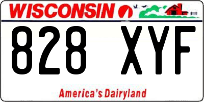 WI license plate 828XYF