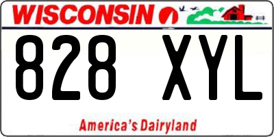 WI license plate 828XYL