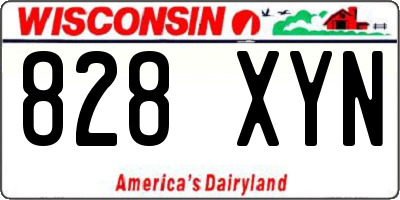 WI license plate 828XYN