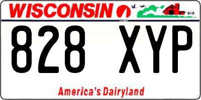 WI license plate 828XYP