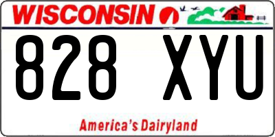 WI license plate 828XYU