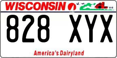 WI license plate 828XYX