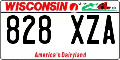 WI license plate 828XZA