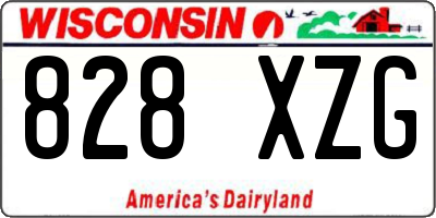 WI license plate 828XZG
