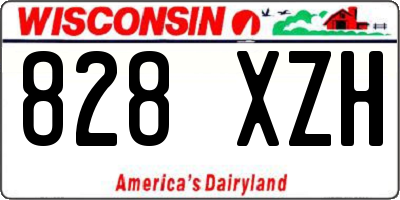 WI license plate 828XZH