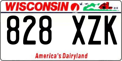 WI license plate 828XZK