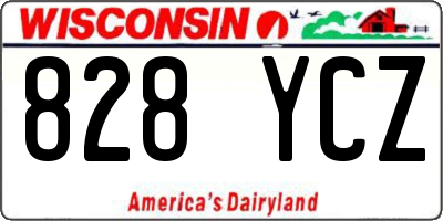 WI license plate 828YCZ