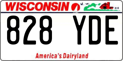 WI license plate 828YDE