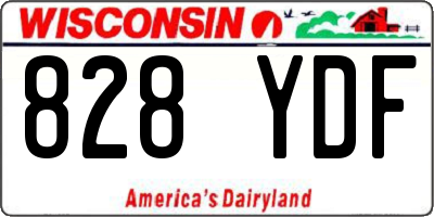 WI license plate 828YDF