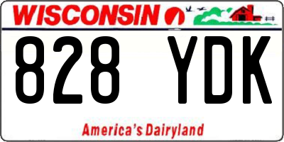 WI license plate 828YDK