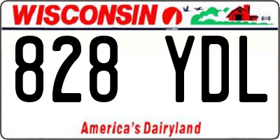 WI license plate 828YDL