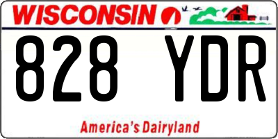 WI license plate 828YDR