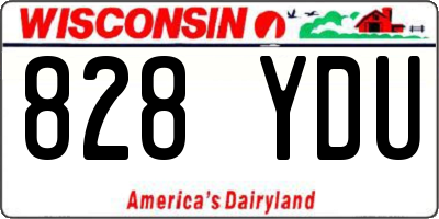 WI license plate 828YDU