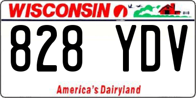 WI license plate 828YDV