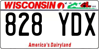 WI license plate 828YDX