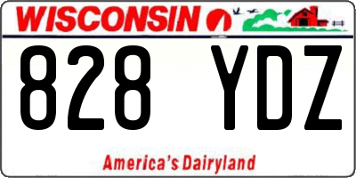 WI license plate 828YDZ