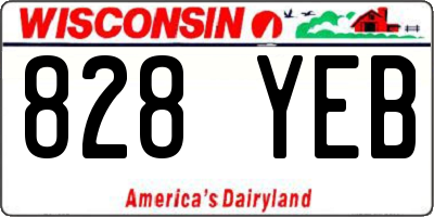WI license plate 828YEB