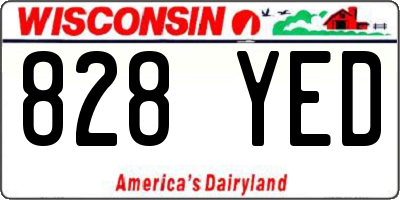 WI license plate 828YED