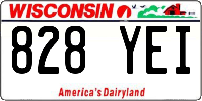 WI license plate 828YEI