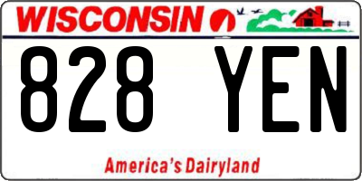 WI license plate 828YEN