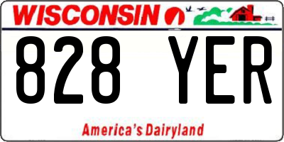 WI license plate 828YER
