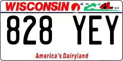 WI license plate 828YEY