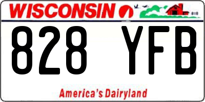 WI license plate 828YFB