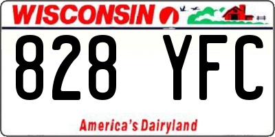 WI license plate 828YFC
