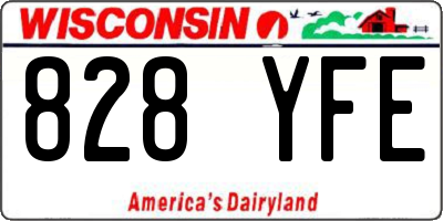 WI license plate 828YFE