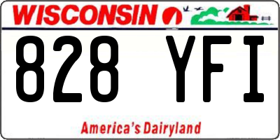 WI license plate 828YFI