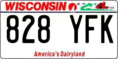 WI license plate 828YFK