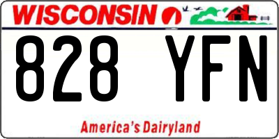 WI license plate 828YFN