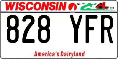 WI license plate 828YFR