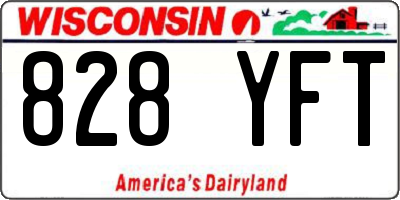 WI license plate 828YFT