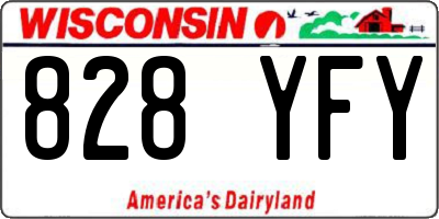 WI license plate 828YFY