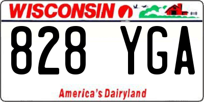 WI license plate 828YGA